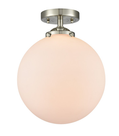 Semi-Flush Mts. Glass Down by Innovations ( 405 | 284-1C-SN-G201-10-LED Nouveau ) 