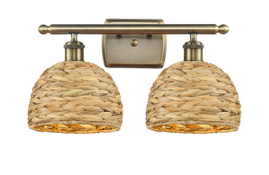 Bathroom Fixtures Two Lights by Innovations ( 405 | 516-2W-AB-RBD-8-NAT Ballston ) 