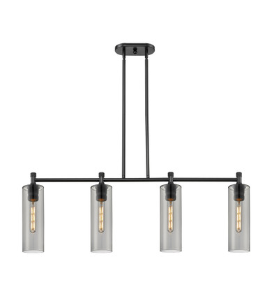 Linear/Island 4 Light + by Innovations ( 405 | 434-4I-BK-G434-12SM Downtown Urban ) 