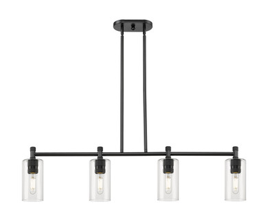 Linear/Island 4 Light + by Innovations ( 405 | 434-4I-BK-G434-7CL Downtown Urban ) 