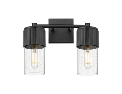 Bathroom Fixtures Two Lights by Innovations ( 405 | 428-2W-BK-G428-7SDY Downtown Urban ) 