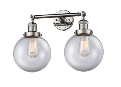 Bathroom Fixtures Two Lights by Innovations ( 405 | 208-PN-G202-8-LED Franklin Restoration ) 