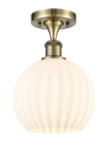 Semi-Flush Mts. Glass Down by Innovations ( 405 | 516-1C-AB-G1217-8WV Ballston ) 