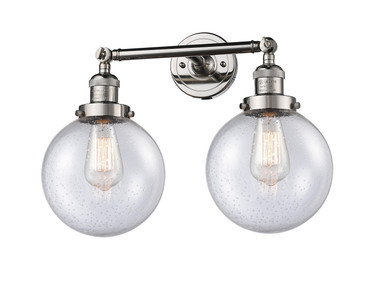 Bathroom Fixtures Two Lights by Innovations ( 405 | 208-PN-G204-8-LED Franklin Restoration ) 