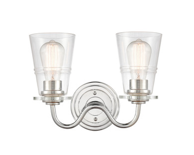 Bathroom Fixtures Two Lights by Innovations ( 405 | 421-2W-PC-CL-LED Auralume ) 