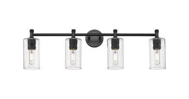 Bathroom Fixtures Four Lights by Innovations ( 405 | 434-4W-BK-G434-7SDY Downtown Urban ) 