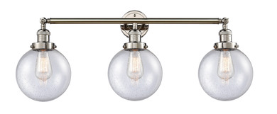 Bathroom Fixtures Three Lights by Innovations ( 405 | 205-PN-G204-8 Franklin Restoration ) 