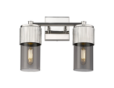 Bathroom Fixtures Two Lights by Innovations ( 405 | 428-2W-PN-G428-7SM Downtown Urban ) 