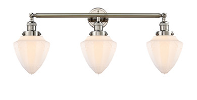 Bathroom Fixtures Three Lights by Innovations ( 405 | 205-PN-G661-7-LED Franklin Restoration ) 