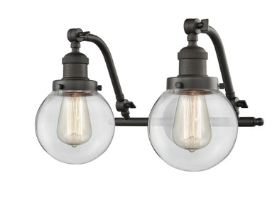 Bathroom Fixtures Two Lights by Innovations ( 405 | 515-2W-OB-G202-6-LED Franklin Restoration ) 