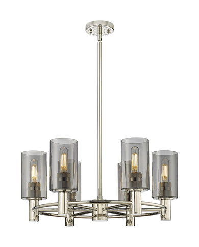 Mid. Chandeliers Glass Up by Innovations ( 405 | 434-6CR-PN-G434-7SM Downtown Urban ) 
