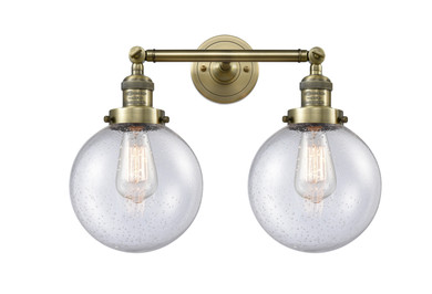 Bathroom Fixtures Two Lights by Innovations ( 405 | 208-AB-G204-8 Franklin Restoration ) 