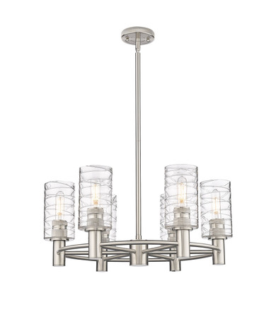 Mid. Chandeliers Glass Up by Innovations ( 405 | 434-6CR-SN-G434-7DE Downtown Urban ) 