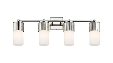 Bathroom Fixtures Four Lights by Innovations ( 405 | 428-4W-PN-G428-7WH Downtown Urban ) 