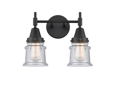Bathroom Fixtures Two Lights by Innovations ( 405 | 447-2W-BK-G184S-LED Caden ) 