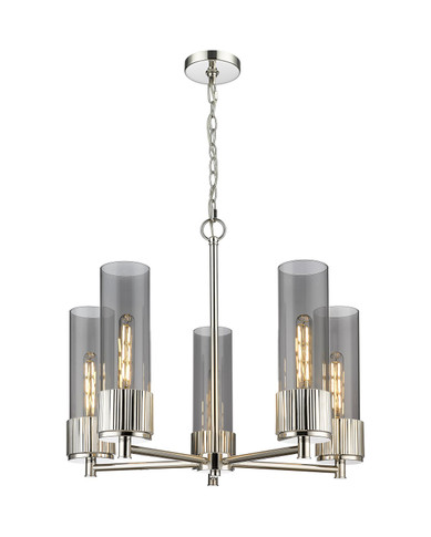 Mid. Chandeliers Glass Up by Innovations ( 405 | 428-5CR-PN-G428-12SM Downtown Urban ) 