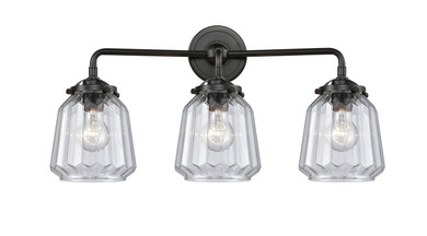 Bathroom Fixtures Three Lights by Innovations ( 405 | 284-3W-OB-G142-LED Nouveau ) 