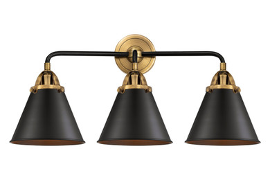 Bathroom Fixtures Three Lights by Innovations ( 405 | 288-3W-BAB-M13-BK-LED Nouveau 2 ) 