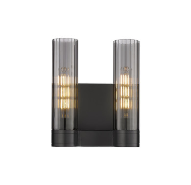 Bathroom Fixtures Two Lights by Innovations ( 405 | 429-2W-BK-G429-11SM Downtown Urban ) 