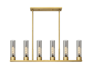 Linear/Island 4 Light + by Innovations ( 405 | 429-6I-BB-G429-8SM Downtown Urban ) 