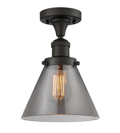 Semi-Flush Mts. Glass Down by Innovations ( 405 | 517-1CH-OB-G43-LED Franklin Restoration ) 