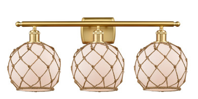 Bathroom Fixtures Three Lights by Innovations ( 405 | 516-3W-SG-G121-8RB-LED Ballston ) 