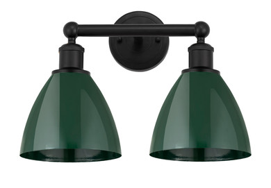 Bathroom Fixtures Two Lights by Innovations ( 405 | 616-2W-BK-MBD-75-GR Edison ) 