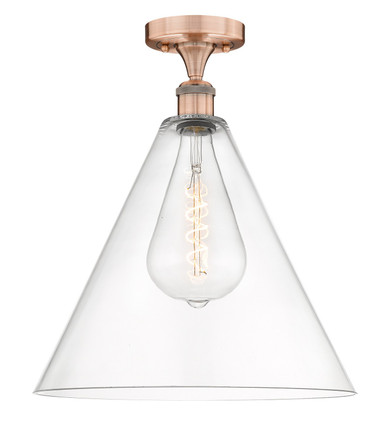 Semi-Flush Mts. Glass Down by Innovations ( 405 | 616-1F-AC-GBC-162 Edison ) 