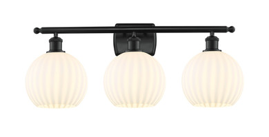 Bathroom Fixtures Three Lights by Innovations ( 405 | 516-3W-BK-G1217-8WV Ballston ) 