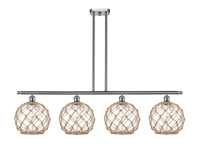 Linear/Island 4 Light + by Innovations ( 405 | 516-4I-SN-G122-10RB-LED Ballston ) 