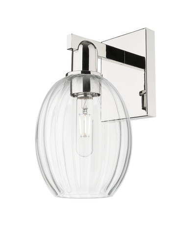 Sconces Single Glass by Innovations ( 405 | 716-1W-PN-G459-6CL Arcadia ) 