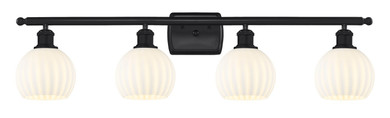 Bathroom Fixtures Four Lights by Innovations ( 405 | 516-4W-BK-G1217-6WV Ballston ) 