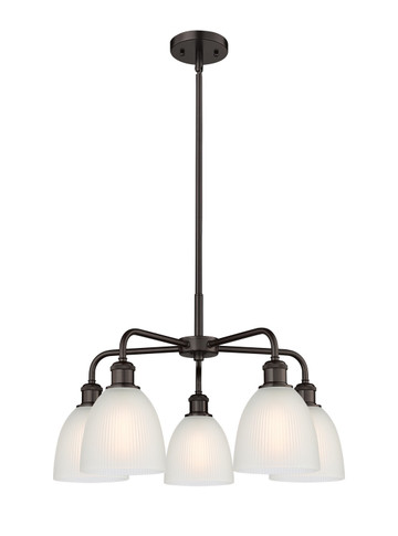 Mid. Chandeliers Glass Down by Innovations ( 405 | 516-5CR-OB-G381 Ballston ) 