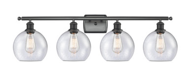 Bathroom Fixtures Four Lights by Innovations ( 405 | 516-4W-BK-G124-8 Ballston ) 
