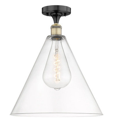 Semi-Flush Mts. Glass Down by Innovations ( 405 | 616-1F-BAB-GBC-162 Edison ) 