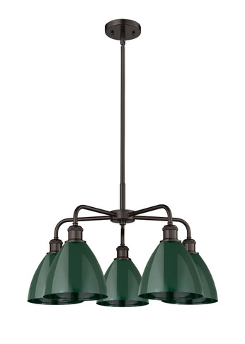 Mid. Chandeliers Metal Shade by Innovations ( 405 | 516-5CR-OB-MBD-75-GR Ballston ) 