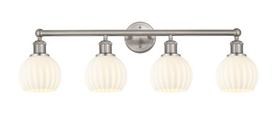 Bathroom Fixtures Four Lights by Innovations ( 405 | 616-4W-SN-G1217-6WV Edison ) 