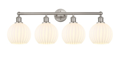 Bathroom Fixtures Four Lights by Innovations ( 405 | 616-4W-SN-G1217-8WV Edison ) 