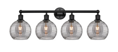 Bathroom Fixtures Four Lights by Innovations ( 405 | 616-4W-BK-G1213-8SM Edison ) 