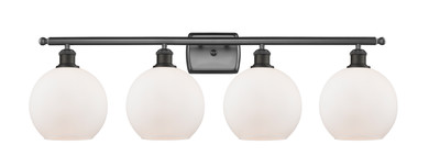 Bathroom Fixtures Four Lights by Innovations ( 405 | 516-4W-OB-G121-8-LED Ballston ) 