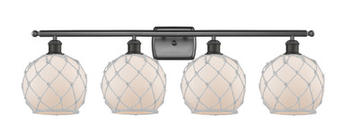 Bathroom Fixtures Four Lights by Innovations ( 405 | 516-4W-OB-G121-8RW Ballston ) 