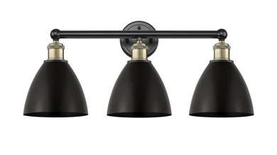 Bathroom Fixtures Three Lights by Innovations ( 405 | 616-3W-BAB-MBD-75-BK Edison ) 