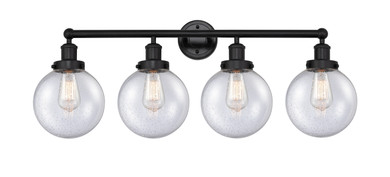 Bathroom Fixtures Four Lights by Innovations ( 405 | 616-4W-BK-G204-8 Edison ) 