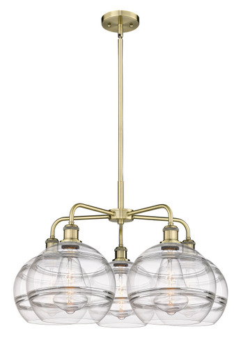 Mid. Chandeliers Glass Down by Innovations ( 405 | 516-5CR-AB-G556-10CL Ballston ) 