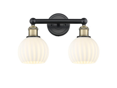 Bathroom Fixtures Two Lights by Innovations ( 405 | 616-2W-BAB-G1217-6WV Edison ) 