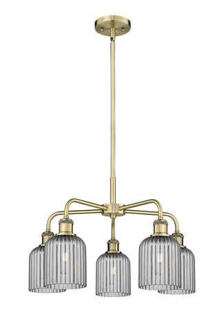 Mid. Chandeliers Glass Down by Innovations ( 405 | 516-5CR-AB-G559-5SM Downtown Urban ) 