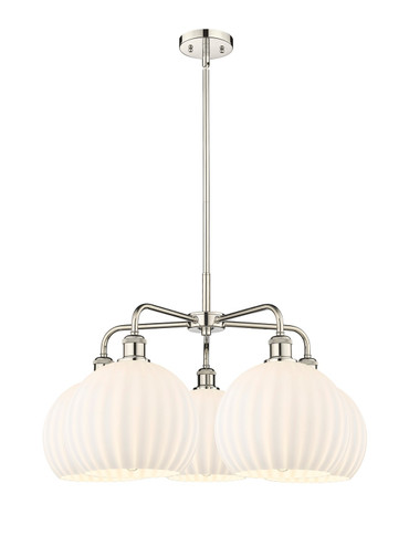 Mid. Chandeliers Glass Down by Innovations ( 405 | 516-5CR-PN-G1217-10WV Ballston ) 