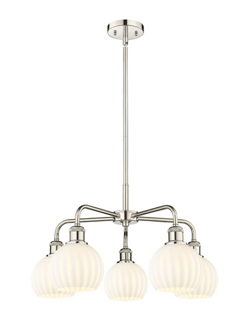Mid. Chandeliers Glass Down by Innovations ( 405 | 516-5CR-PN-G1217-6WV Ballston ) 