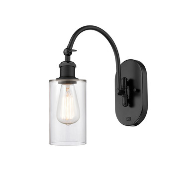 Sconces Single Glass by Innovations ( 405 | 518-1W-BK-G802-LED Ballston ) 