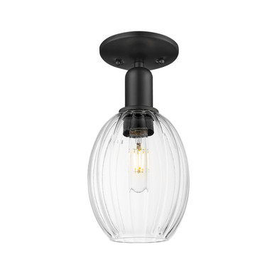 Semi-Flush Mts. Glass Down by Innovations ( 405 | 716-1C-BK-G459-6CL Arcadia ) 